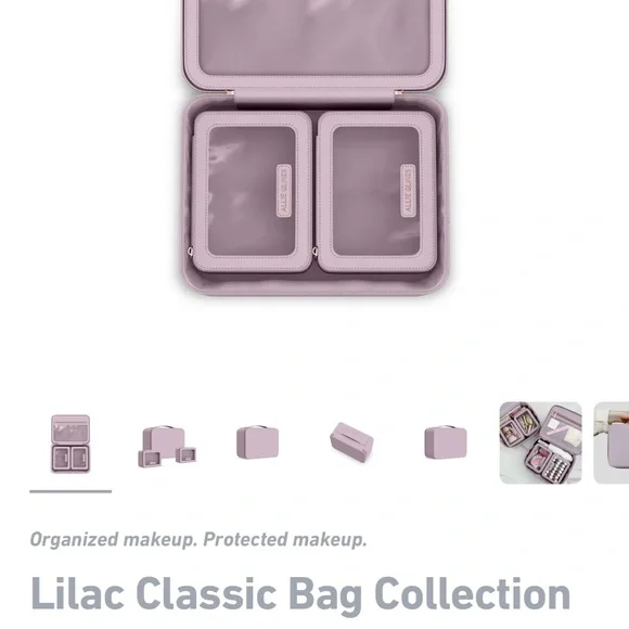 Allie Glines Lilac Makeup Bag Set - Picture 2 of 6